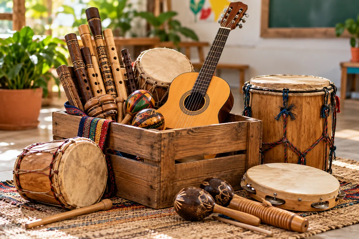 Instrumentos musicales artesanales listos para una nueva vida
